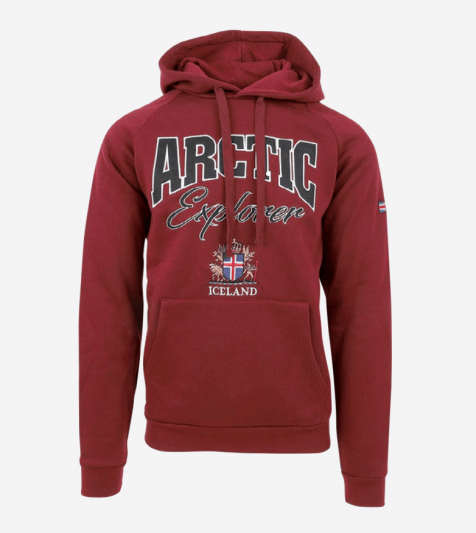 Arctic Explorer hooded red sweater