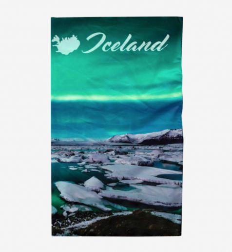 Multi scarf with northern lights One Size