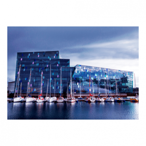 Harpa concert hall postcard