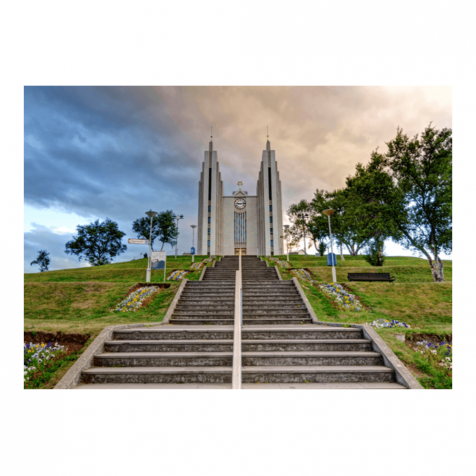 Church of Akureyri postcard