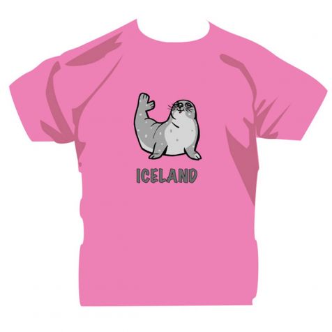 Kids' t-shirt with Icelandic seal