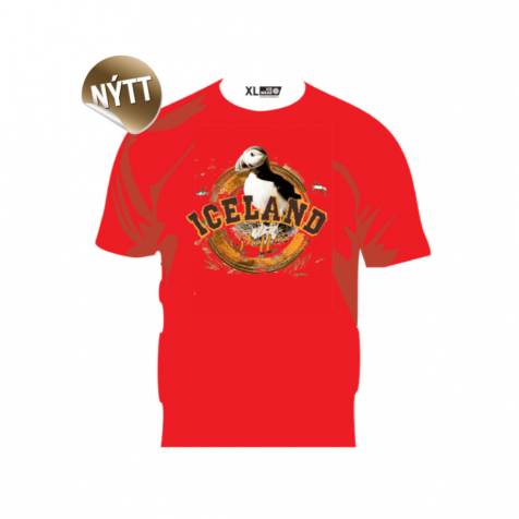 Iceland t-shirt embossed Puffin