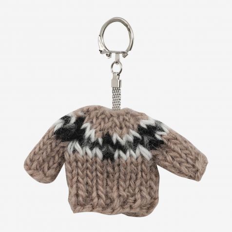 Keychain Wool sweater light brown