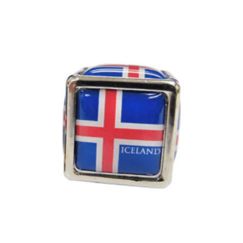 Icelandic flag cube magnet