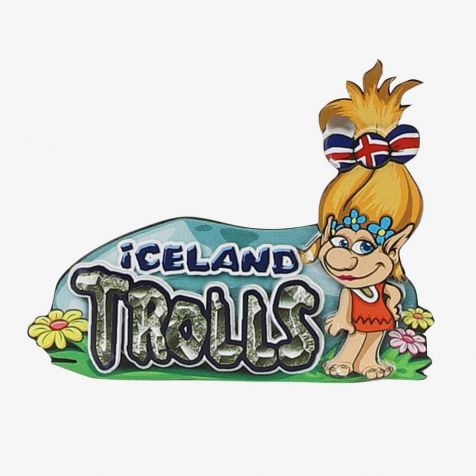 Iceland girl troll magnet
