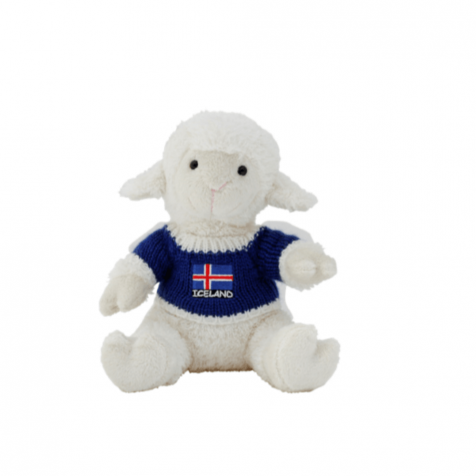 Lamb in a sweater stuffed animal