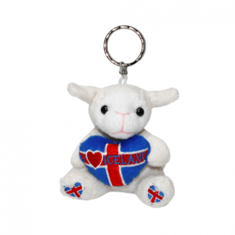 Lamb key chain with I heart Iceland pillow