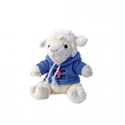 Lamb in a hoodie stuffed animal