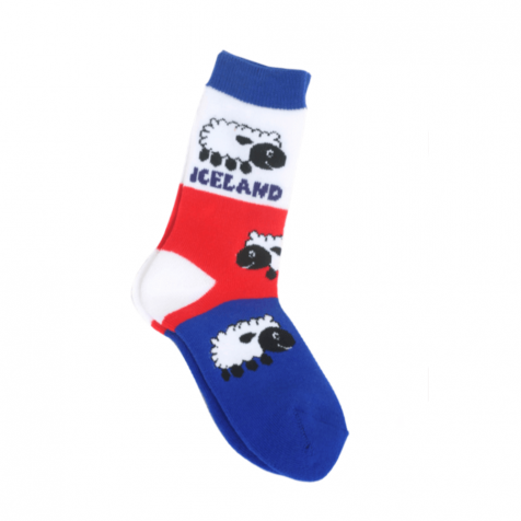 Blue childrens socks with sheep