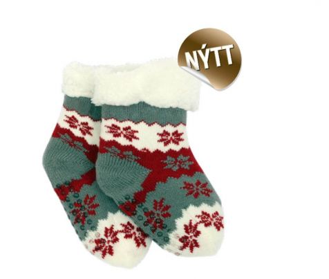 Fluffy children's socks with Nordic pattern