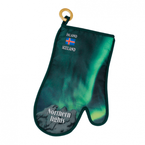 Oven glove with Nordic lights