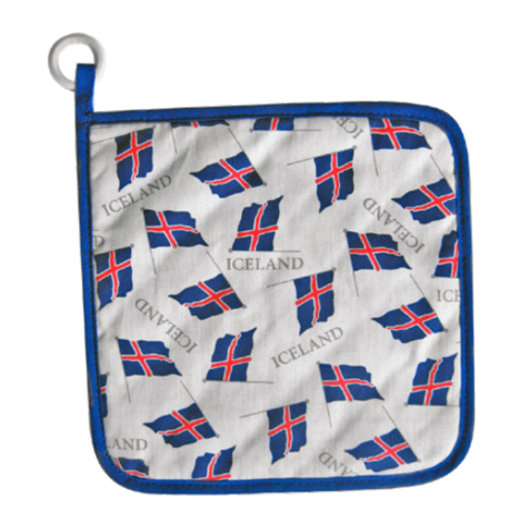 Potholder with Icelandic flags