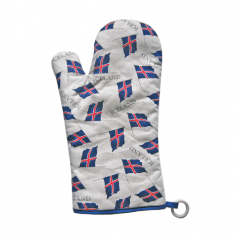 Oven glove with flag of Iceland