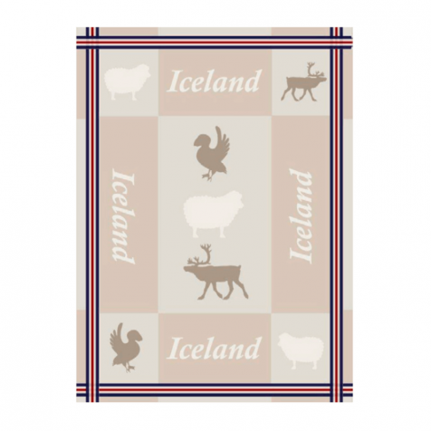 Dish towel with Icelandic animals