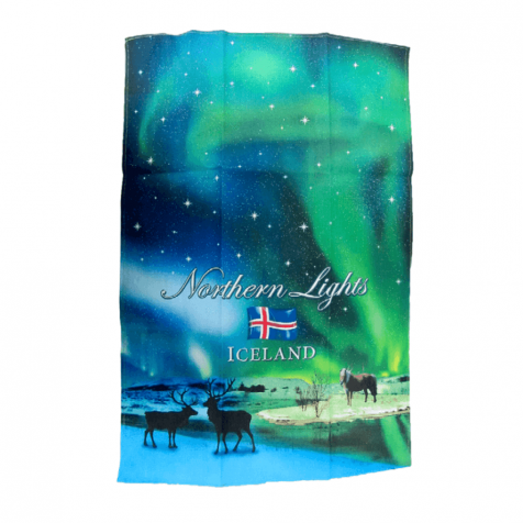 Dish towel with Nordic lights