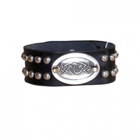 Men's leather cuff with celtic pattern