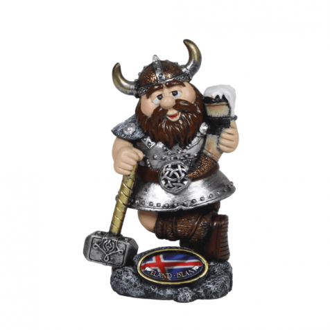 Viking with drink and hammer