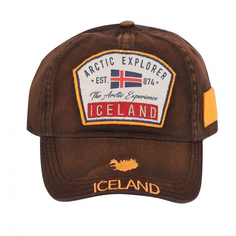Baseball cap with Arctic Explorer and flag