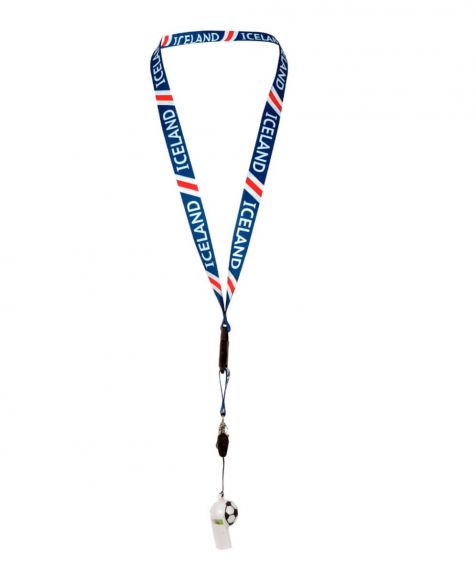 Soccer whistle with flag string