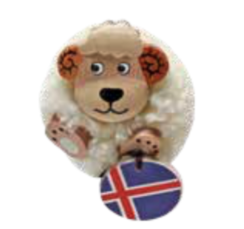 White sheep magnet