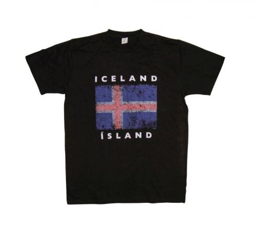 empreinte de main palm main print-Femmes-Flag Drapeau-Iceland Islande-v-t-shirt 