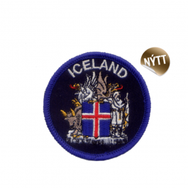 Clothing patch Icelandic coat of arms round | Icemart